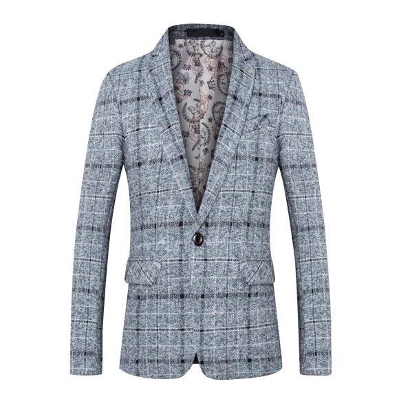 Styesk Jackets for Men Men's Fashionable Casual Long Sleeved Lapel Suit Jacket Blazer