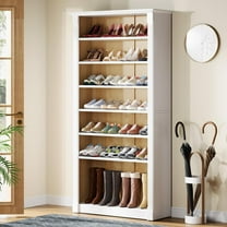 Tribesigns 8-Tier Freestanding Shoe Rack for 32-40 Pairs, 70.9-Inch Wooden Shoe Storage Cabinet
