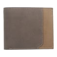 thumbnail image 1 of Monedero de moda para hombre, estilo corto, monedero con estampado dorado, color café oscuro, 1 of 5
