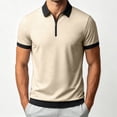 thumbnail image 2 of IhhxPro Men's Button down Shirt Relaxed Fit Zip-Up Collared Summer Business Casual Cotton Short Sleeve Office Travel Golf S-3XL, 2 of 6
