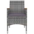 thumbnail image 3 of Bowery Hill PE Rattan Medium Durable Garden Dining Set in Gray, 3 of 10