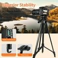 thumbnail image 5 of 64" Camera Tripod, BUSATIA Camera Tripod Stand for Tablet Cameras,Travel Tripods Compatible with iPad iPhone DSLR SLR Projector,Tripods Stand with Remote/Travel Bag /2 IN 1 Holder Mount, 5 of 8