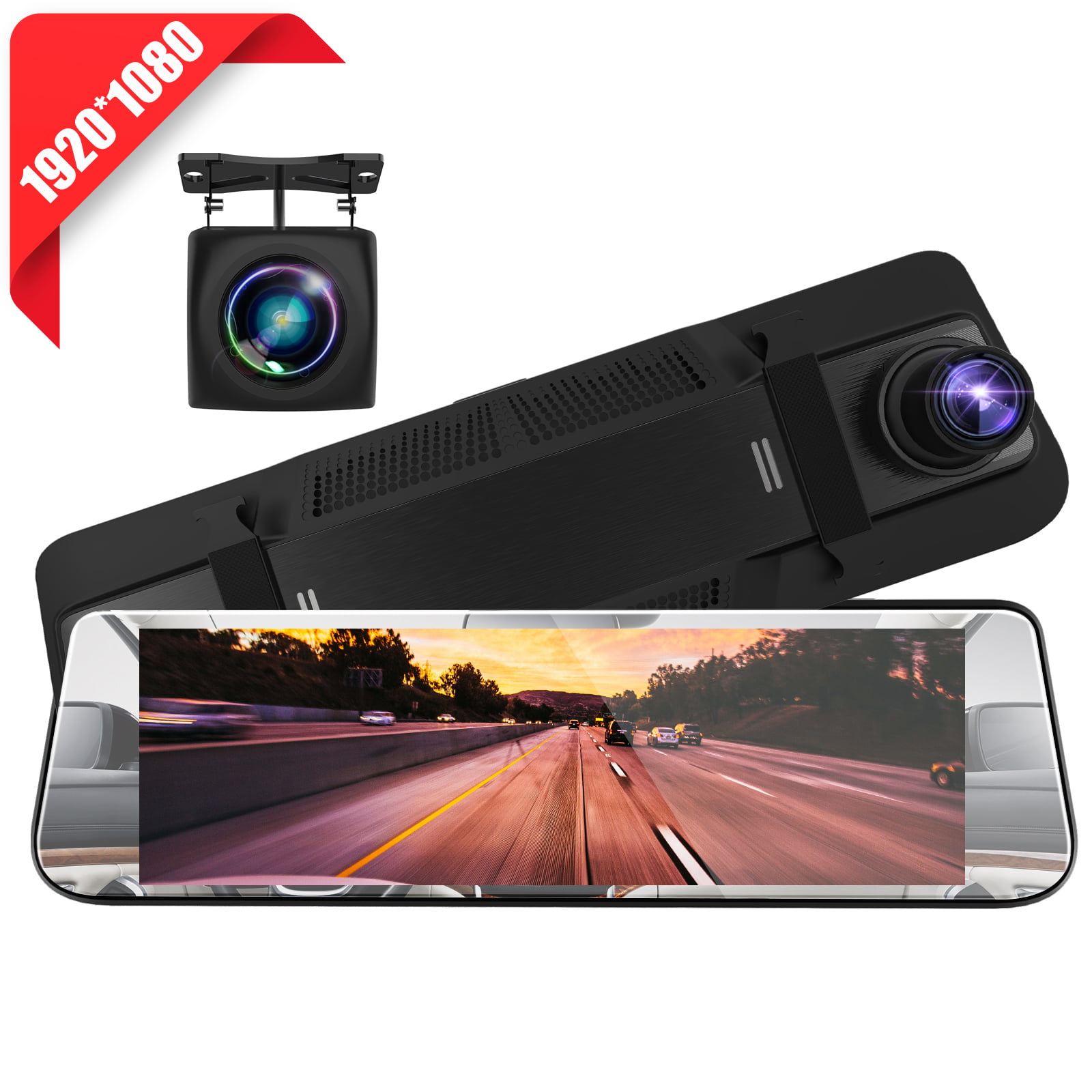XGODY 4" Touch Screen Car DVR Rearview Camera Dash Cam Dual Lens Night Vision SD 