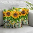 thumbnail image 3 of FUMJ Summer Decorative Throw Pillow Covers Cushion Cases  Sunflower Bicycle Stripe Pillow Covers Thow Pillowcase Living Room Spring Summer Decoration for Home, 3 of 5