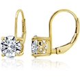 thumbnail image 1 of Collection Platinum-Plated Sterling Silver Infinite Elements Zirconia Leverback Earrings, 1 of 3