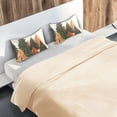 thumbnail image 5 of Yayeee Pillowcase Standard Size Set of 2 Satin Wrinkle Resistant Pillow Case, Brown Christmas Trees, 5 of 7