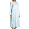 Women's Miss Elaine 531132 Brushed Back Satin Long Sleeve Long Gown (Blue L)