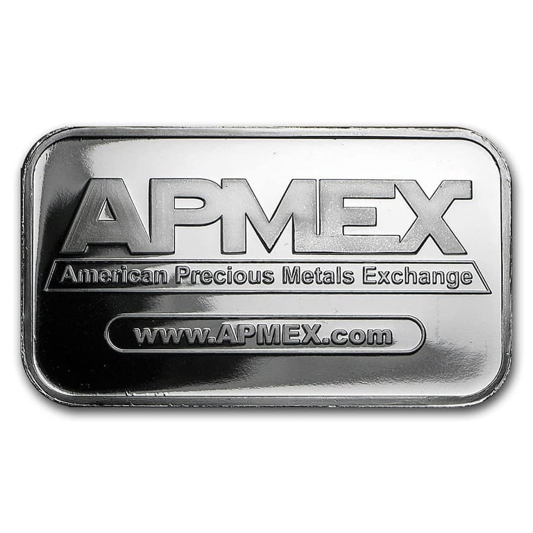APMEX 1 oz Silver Bar, .999 Fine Silver, Tamper-Evident Packaging