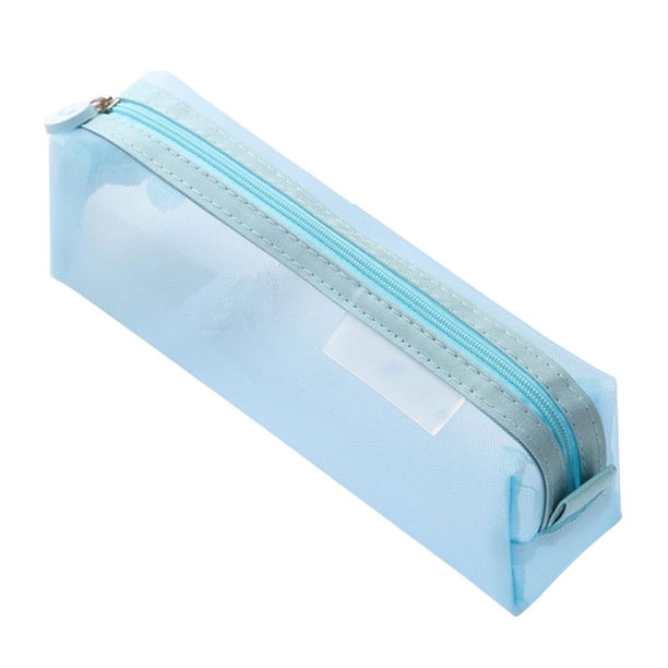 Estuche De Lápices Transparente, Bolsa De Lápices De Malla Para Niños, Regalo Para Niñas, Suministros Escolares De Oficina, Papelería Kawaii, Estuche De Lápices Con Cremallera De Nailon Vogacara EL013358-03