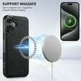 thumbnail image 5 of Dteck Magnetic Case for iPhone 16, Detachable Wallet PU Leather Case with Card Slot Kickstand Business Retro Phone Cover, Black, 5 of 6