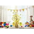 thumbnail image 4 of Easter Decorations, 18 Inch Pre-Lit Easter Egg Tree Tabletop Decor with Delicate Ornaments, for Home Party Wedding Holiday Spring Summer Decoration, Yellow/Pink., 4 of 12