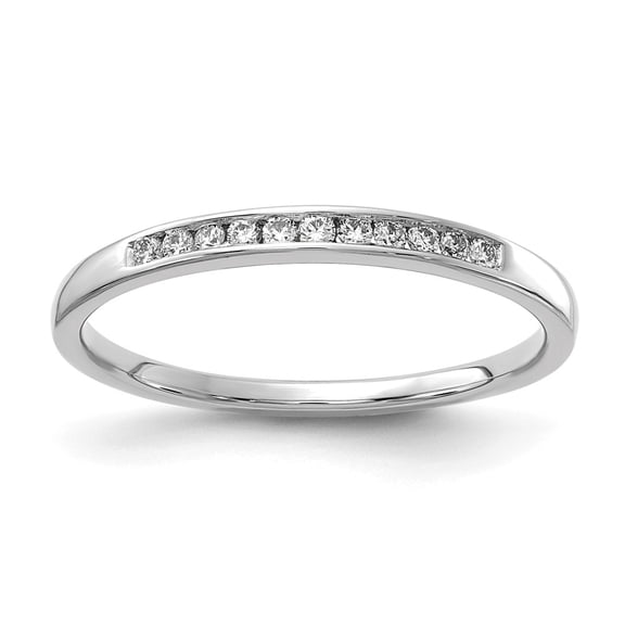 14K White Gold Diamond, Lab Grown Round Ring Band Diamond VS SI, D E F, 1 10ct Channel
