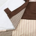 thumbnail image 4 of Cozy Line Heidi Chocolate Brown Plaid Grid Striped Real Patchwork Window Curtains with Tie Backs Set, 84" x 50", 2 Panels, 4 of 4
