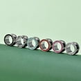 thumbnail image 4 of 12Pcs Stainless Steel Screw Fit Ear Tunnels Single Row Inlaid Color Diamond Gem Tunnels Piercing 0G, 4 of 5