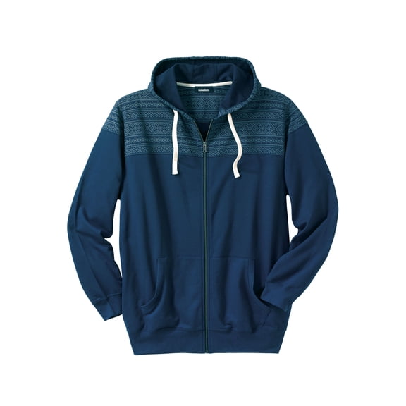KingSize Men's Big & Tall French Terry Snow Lodge Hoodie