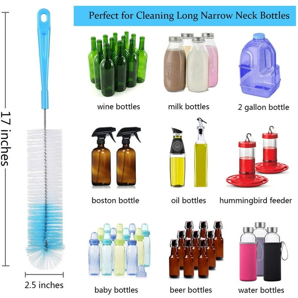 Nettoyeur de brosse pour bouteille longue, 16 Brosse de nettoyage de  bouteille Outil de nettoyage de nettoyeur de bouteille d'eau en flexion  pour bouteilles d'eau, tasse, gobelets ou verres à, 2pcs 