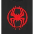 thumbnail image 2 of Women's Spider-Man: Across the Spider-Verse Graffiti Spider Logo  Graphic Tee Black Small, 2 of 4