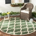 thumbnail image 2 of SAFAVIEH Beach House Talbot Geometric Indoor/Outdoor Area Rug, Green/Creme, 6'7" x 6'7" Square, 2 of 8