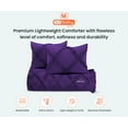 thumbnail image 3 of SGI Twin Diamond Ruffle Comforter Set Microfiber 3 Piece Purple, 3 of 5
