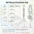 thumbnail image 3 of Sun Shade Sail Hardware Kit 6 Inch for Rectangle & Triangle Shade Sail Install, 304 Stainless Steel Sunshades Canopy Installation Kit for Garden Patio Outdoor, HeavyDuty Shade Sail Fixing Accessories, 3 of 6