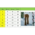 thumbnail image 3 of Women Corduroy Flare Pants Elastic Waist Bell Bottom Trousers Fall Pants for Women, 3 of 5