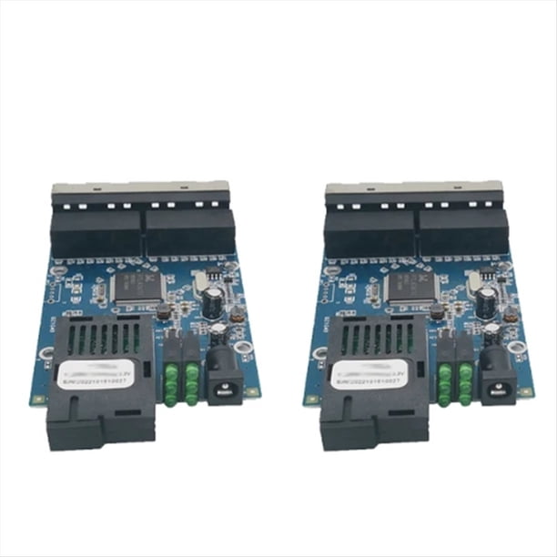Conmutador de Fibra Ethernet Convertidor de Medios Fibra óPtica Puerto de Fibra 1F4E 1G4E PCBA 10/100/1000M