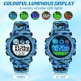 thumbnail image 5 of Digital Watch,son Digital Outdoor Sport Waterproof Watch,with Calendar 12/24H Alarm 7 Colorful Backlight Stopwatch Wristwatch for 3-15 Years Old, 5 of 7