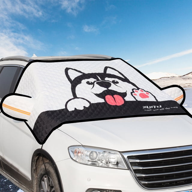 EGNMCR Car Accessories Car Windshield Snow Cover Car Snow Shield Windproof Windshield Snow Cover All Weather Front Window Automotive Covers Snow-Shade Suitable For Most Vehicles Vehicle snow cover