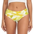 thumbnail image 3 of Women's Underwear Light Yellow Leaves Hipster Panties Underwear for women, Small, 3 of 9