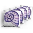 thumbnail image 5 of Ambesonne Modern Throw Pillow Cover 4 Pack, Sea Ocean Marine, 20", Purple and White, 5 of 7