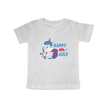 

Inktastic Happy 4th of July with Unicorn Gift Baby Boy or Baby Girl T-Shirt