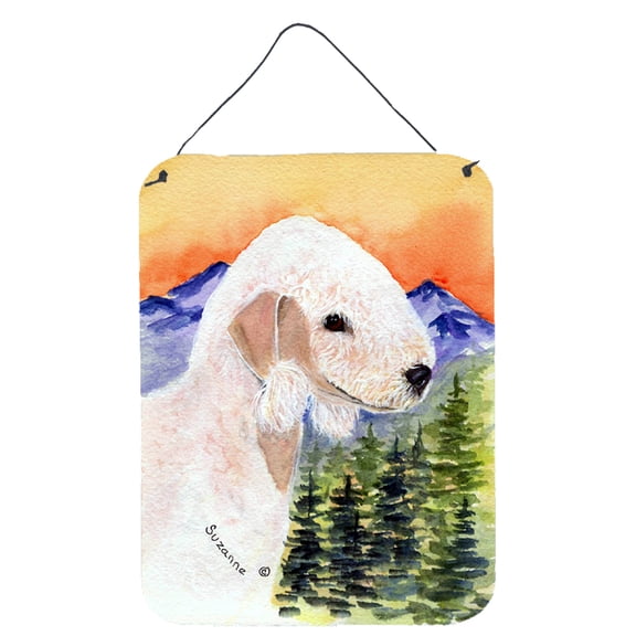 Caroline's Treasures SS8158DS1216 Bedlington Terrier Wall or Door Hanging Prints, 12x16, multicolor