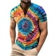 thumbnail image 2 of Tops para hombre, blusas y camisas de cuello redondo y manga corta para hombre, blusas casuales de cuello redondo y manga corta con botones estampados para hombre, blusas para hombre, 2 of 5