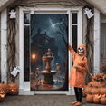 thumbnail image 5 of Spooky Theme Halloween Banner Gothic Skeleton Outdoor Decoration for Halloween Party Haunted House Night, 5 of 7
