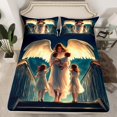 thumbnail image 2 of Erosebridal Girls Angel Sheet Set Full, Princess Fairy Bedding Sets Full Size 4 Pieces, 2 of 7