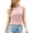 Pink, variant on Lindreshi Tank Tops for Women Women's Stripe Blouse Fashion Knit Slim High Neck Tank Top