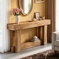 thumbnail image 4 of Fnova 63" Farmhouse Console Table, 2-Tier Wooden Narrow Entryway Table, Long Sofa Table for Living Room, Entrance, Hallway, 4 of 18