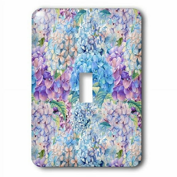 3dRose, Victorian Vintage Pastel Hydrangea Flower Watercolor Summer Pattern, single toggle switch