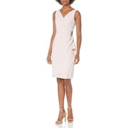 Alex Evenings Short Slimming Dress with Side Ruched Skirt (Womens, Blush, 2)