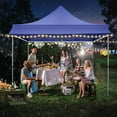 thumbnail image 2 of HOTEEL 10x10 ft Canopy with Extended Awning, Heavy Duty EZ Pop up Folding Canopy Tent with Roller Bag, Rainproof&Sunproof Awning Gazebo Shelter for Party Events, Market, Vendor, Dark Blue, 2 of 8