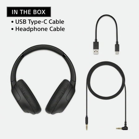 Sony Bluetooth Noise-Canceling Over-Ear Headphones, Black, WHCH710N/B