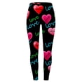 thumbnail image 4 of Tosmy Women's Leggings Valentine's Day Womens Valentine Print Exercise Yoga Leggings Casual Comfort Leggings Home Soft, 4 of 6