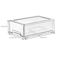 thumbnail image 3 of Caja de almacenamiento de escritorio Organizador de oficina apilable extraíble de gran tamaño Estuche transparente de escritorio para material de oficina, Caja organizadora de escritorio M, 3 of 8