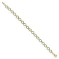 thumbnail image 2 of 10K Two-Tone Gold bracelet with Rhodium diamond-cut Infinity Fancy, 2 of 3
