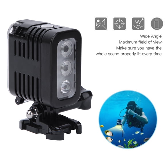 Lámpara de video LED de BUCEO, Luz de Relleno Impermable, Para la Cámara de Deportes Submarinos USB para la Transmisión en Vivo de YouTube Vlogging