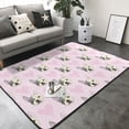 thumbnail image 3 of Area Rugs For Living Room Decor - Cute French Bulldog Face Love Soft Anti Slip Throw Washable Rugs 5x7 For Bedroom, Indoor Carpet For Bedroom Living Room 80x58In, 3 of 7