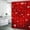 Red, variant on Valentine''s Day Shower Curtain Red Heart Romantic Love Lover Couple Creative Bathroom Decor Fabric Curtain with Hooks