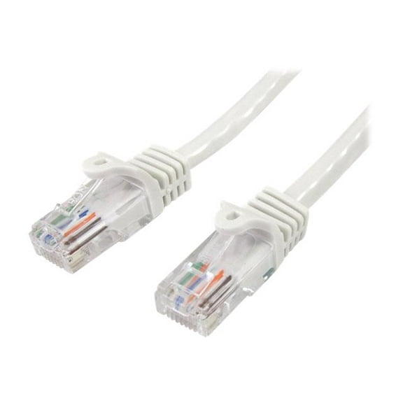 StarTech.com 1m White Cat5e / Cat 5 Snagless Patch Cable - Patch cable - RJ-45 (M) to RJ-45 (M) - 1 m - UTP - CAT 5e - riser, snagless - white