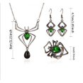 thumbnail image 4 of Bijoux d'Halloween Collier Araignée Exagéré Trois Pièces Boucles d'Oreilles Ensemble d'Accessoires, 4 of 9
