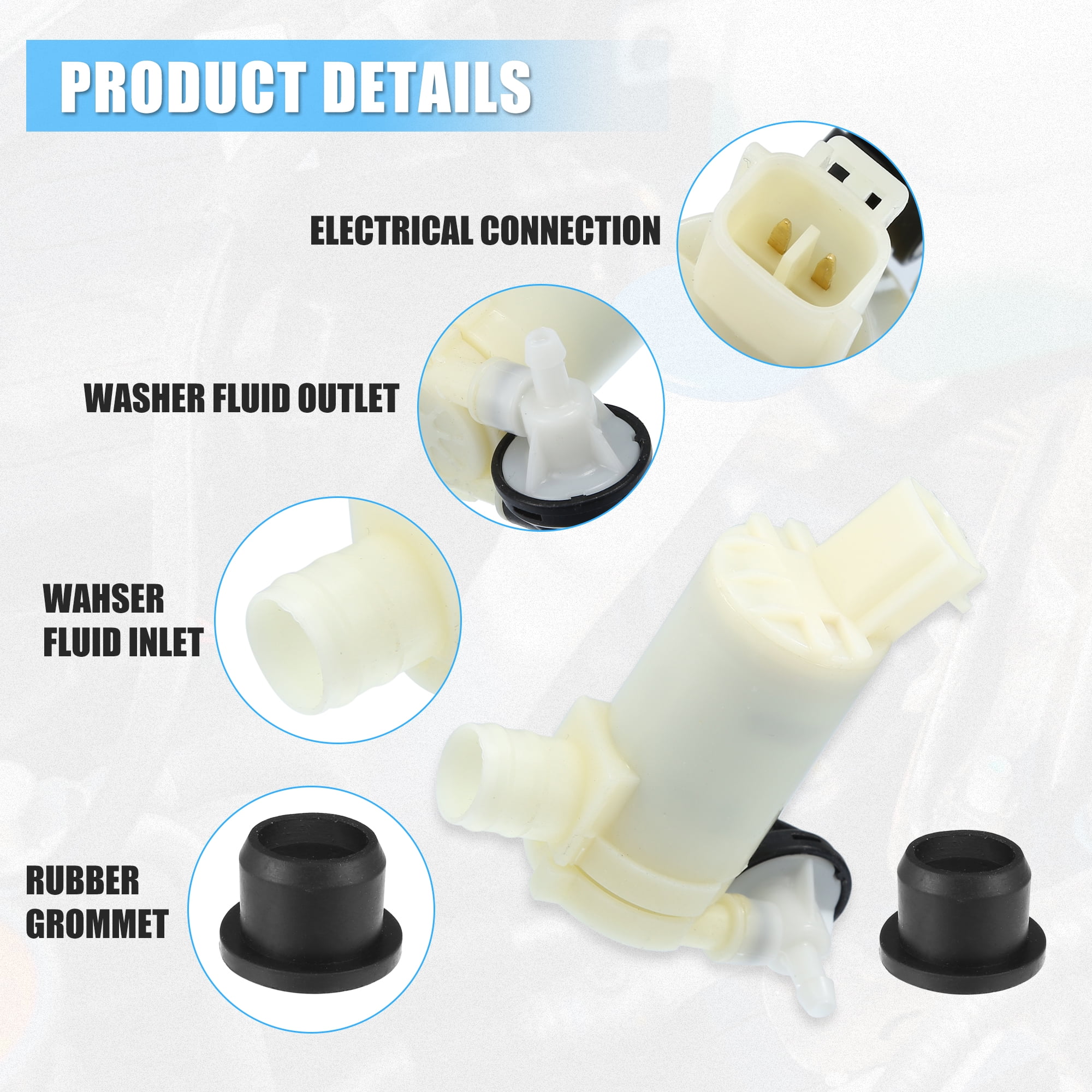 Unique Bargains Car Windshield Washer Motor Pump Replacement Fit for HONDA CR-V